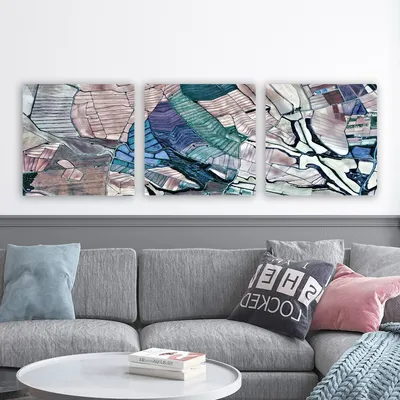 Produktbild von Wallity, PRC11969771290- RMY1392, Bunt, Leinwandbilder, 90 x 30 cm, 100% Leinwand