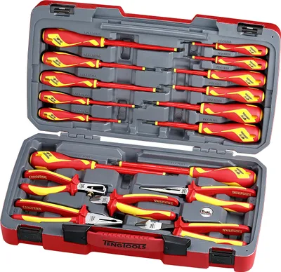 Produktbild von Teng Tools 18-teiliges 1000V Isoliertes Zangen- & Schraubendreher-Set – TV18N