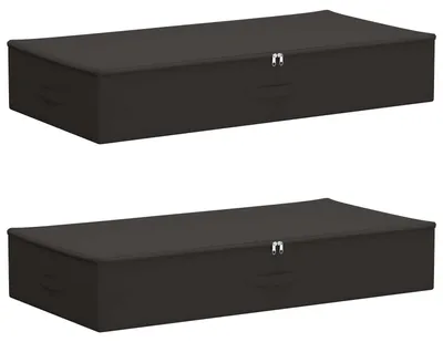 Image de vidaXL : Boîtes de rangement, lot de 2, en tissu non tissé, 90 x 48 x 15 cm, 64,8 L