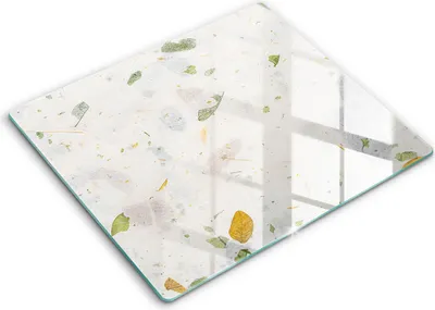 Zdjęcie produktu dla Deska kuchenna – 60 cm x 52 cm - Szklana deska do krojenia - Szkło hartowane – Antypoślizgowa - Spadające Liście