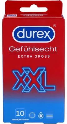 Produktbild von Durex Gefühlsecht Extra Groß Kondome (10 Stück)