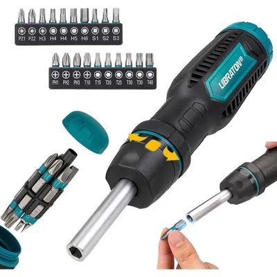 Produktbild von Ratschenschraubendreher Set 33-in-1 magnetisch mit Bits für Zuhause & Auto