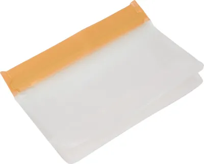 Zdjęcie produktu dla Saszetka silikonowa, przyjazna dla środowiska, szczelna, wielokrotnego użytku, do przechowywania żywności i warzyw, pomarańczowa, duża