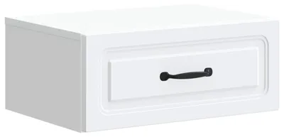 Image de Cabinet de chevet mural avec tiroir Blanc 49 x 34,5 x 20 cm