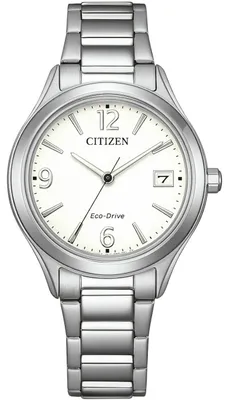 Produktbild von Citizen FE6121-67A Eco-Drive Solar Damenuhr Stahl/Weiß