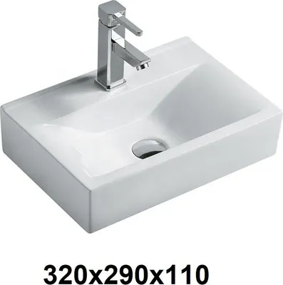 Produktbild von Waschbecken Waschtisch Wandhängend Aufsatzwaschbecken Design Gäste WC Keramik 32 cm