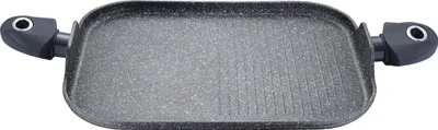 Obrázek produktu pro Bergner BG-8523-MBG, Obdélníkový, Grilovací pánev, Černá, Šedá, Hliník, 355 mm, 238 mm