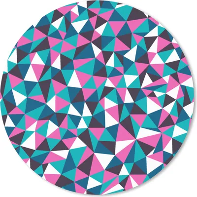 Produktbild von MuchoWow® Mauspad Mousepad Geometrie - Rosa - Blau - Weiß - Muster 20x20 cm - Mousepads - Maus Mat - Pad - Mausunterlage - Schreibtischmatte