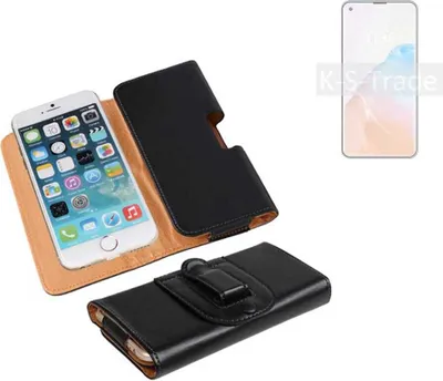 Produktbild von K-S-Trade Schützhülle Handyhülle kompatibel mit Cubot X30 Holster Gürtel Tasche Schutzhülle Handy-Tasche Smartphone Case Seitentasche schwarz 1x