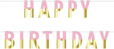 Image de Joyeux anniversaire Girlande rosa gold