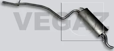 Produktbild von VEGAZ FTS-304 Endschalldämpfer für FIAT Seicento / 600 Schrägheck (187) Auspuff
