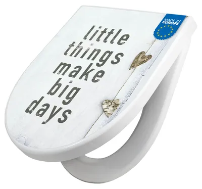 Produktbild von WC Sitz mit Absenkautomatik D Form Motiv Little Things [TDW3 12708]