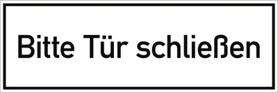 Produktbild von Dreifke® Bitte Tür schließen, Folie, 300x100 mm