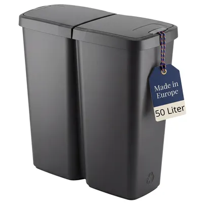 Produktbild von BigDean Duo Bin Mülleimer 2x25 Liter Gefertigt in Europe