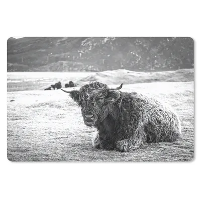 Produktbild von MuchoWow® Mauspad Mousepad Schottischer Highlander - Berg - Tiere 27x18 cm - Mousepads - Maus Mat - Pad - Mausunterlage - Büroartikel - Desk Matten