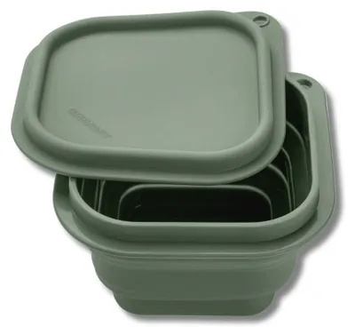 Image de Boite à Snacks Pliable en Silicone Vert Fackelmann Storage