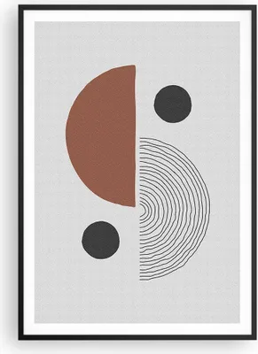 Produktbild von Gerahmtes Poster - Schwarzer Rahmen - Abstraktion Figuren Geometrisch - 70x100 cm - Wand Bild - Wanddeko - Wandbilder - Wandposter - Bilderrahmen - Bilder - Kunstdruck - Wandbild - P2BPA70x100-4153