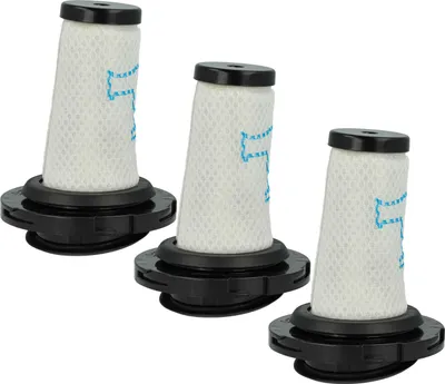 Three vacuum cleaner filters are shown on a white background.