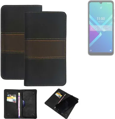 Produktbild von K-S-Trade Hülle Handyhülle kompatibel mit Wiko Y82 Schutzhülle Walletcase Bookstyle Tasche Schutz Case Handytasche Wallet Cover Kunstleder Snapcase