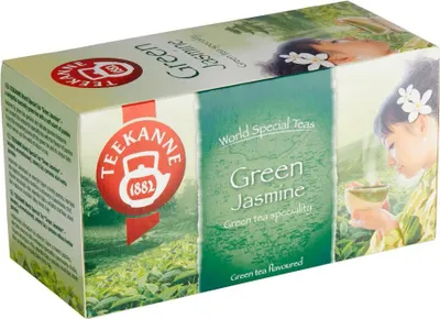 Obrázek produktu pro Teekanne Green Jasmine zelený čaj s jemnou vůní květů jasmínu porcovaný (20ks), 105472