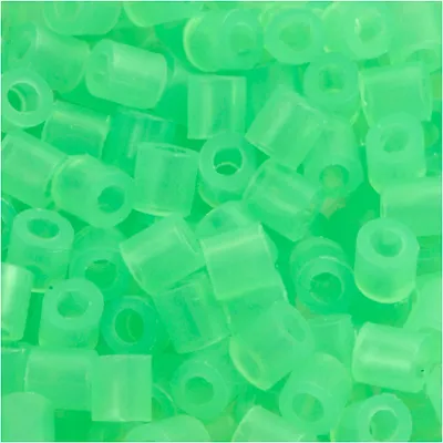Produktbild von Nabbi-Bügelperlen, Größe 5x5 mm, Lochgröße 2,5 mm, mittel, neongrün (32237), 1100 Stück 1 Box