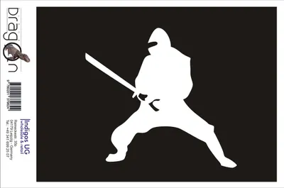 Produktbild von Aufkleber / Autoaufkleber - JDM / Die cut / Auto / OEM - Ninja 130x120mm gold - Heckscheibe / Heckscheibenaufkleber