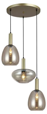 Zdjęcie produktu dla Lampa wisząca GATER złota 3xE27x40W metal wym:140x58x58cm IP20 Italux