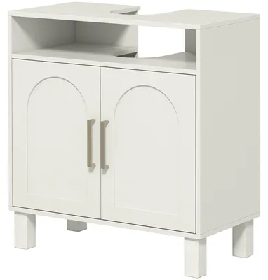 Produktbild von Unterschrank mit verstellbarem Einlegeboden fš¹r Spš¹lbecken ohne S?ule, 60 x 30 x 63 cm, cremewei?