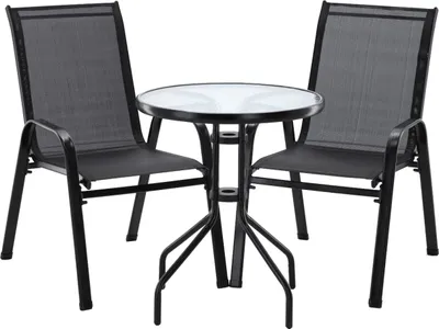 Immagine prodotto di Piccolo set di mobili da giardino ARIANA - nero