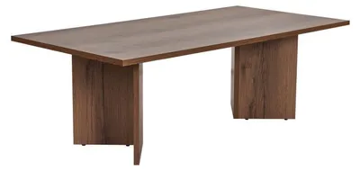 Image de Table basse de salon en bois MDF mélaminé noyer 119 x 60 x 40 cm