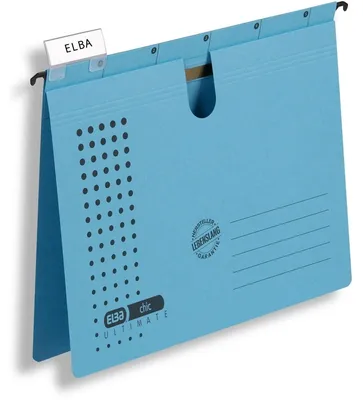 Produktbild von Elba Hängehefter chic ULTIMATE A4, blau, 5er-Pack