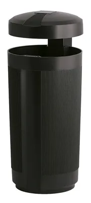 Produktbild von Abfallbehälter für draussen mit Dach aus Kunststoff 50 Liter schwarz (31019434)