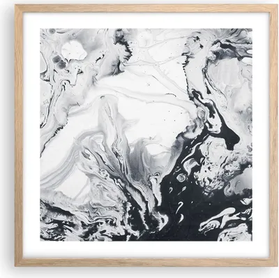 Produktbild von Gerahmtes Poster - Rahmen in heller Eiche - Abstraktion modern - 50x50 cm - Wand Bild - Wanddeko - Wandbilder - Wandposter - Bilderrahmen - Bilder - Kunstdruck - Wandbild - P2NAC50x50-3900