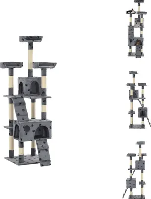 Zdjęcie produktu dla vidaXL Drapak dla kota z sizalowymi słupkami 170 cm szary - Drapaki