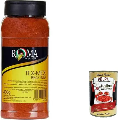 Produktbild von ROMA TEX-MEX BBQ RUB 400GR + Italian Gourmet polpa 400g