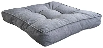 Produktbild von Kissen Auflage 50x50x8cm Hellgrau für Gartenstuhl – Hochwertige Gartensessel Auflage mit 24kg/m³ Schaumfüllung, UV-beständiger Olefin Bezug, formstabil & verschleißfest