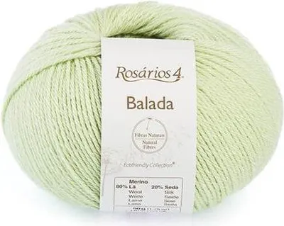 Produktbild von Rosarios 4 Balada Wolle 35 - Helles Grün, Weich & Leicht, 80% Wolle, 20% Seide, 50g