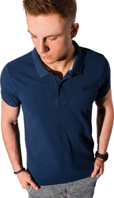 Produktbild von Ombre Herren Poloshirt T-shirt Polo Top Polohemd Kragen Kurzarm Einfarbig Casual Sportlisch Modish für Männer 100% Baumwolle 16 Farben S-XXL Marineblau S