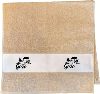 Produktbild von Huuraa Handtuch Gozo Inselmotiv Malta 50x100cm Sand Baumwolle Handtuch Geschenkidee