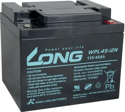 Immagine prodotto di Batteria LONG 12V 45Ah M6 LongLife 12 anni (WPL45-12N)