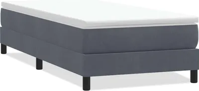 Productafbeelding van vidaXL Boxspringbed zonder matras, donkergrijs, 80x210 cm, fluweel