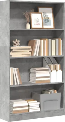 Obrázok produktu pre Maison Exclusive - Knižnica Betongrey 80x24x143 cm Drevený materiál