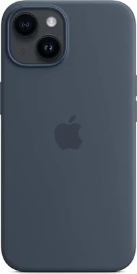 Image de Coque arrière en silicone Apple MagSafe pour Apple iPhone 14 - Bleu