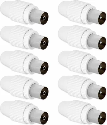 Produktbild von TV 5X Stecker 5X Buchse Koaxial Set IEC Sat Koaxialkabel Adapter Antennenstecker Antennenkabel Verbinder