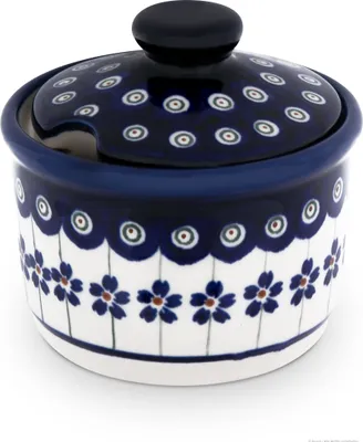 Produktbild von Original Bunzlauer Keramik Zuckerdose, V=0,4 Liter, B=10,6 cm, H=9,7 cm Design 166a