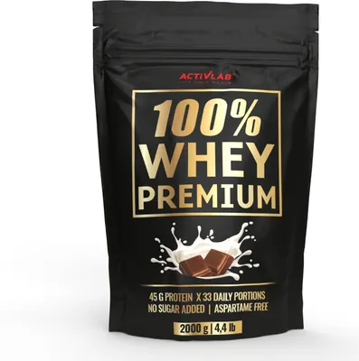 Produktbild von Activlab 100% Whey Premium 2000g, hoher Proteingehalt, basierend auf Molkenproteinkonzentrat - Milchschokolade