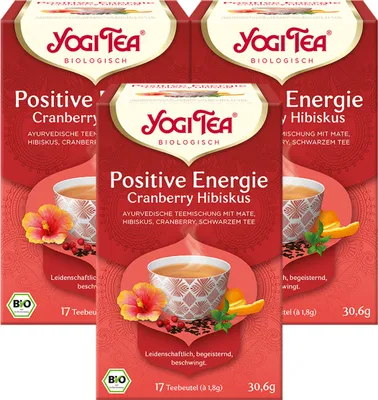 Produktbild von 3 x  YOGI TEA Positive Energie | 3 x 30,6g