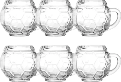 Produktbild von Bierglas, Bierkrug, Maßkrug, Bierseidel 6er Set Biergläser, Fussball Bierkanne - 0,3 Liter