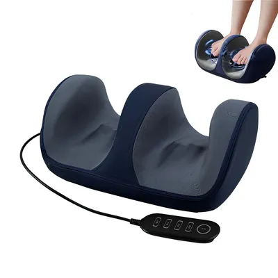 Produktbild von Akupressur-Fuß- und Wadenmassagegerät, 3 Massagemodi, mit beheizter Knet- und Rollfunktion, kann Neuropathie behandeln