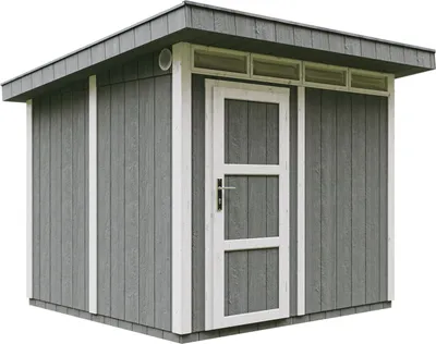 Zdjęcie produktu dla Wysokiej jakości szopa ogrodowa 5,9m² z podłogą i płytkami bitumicznymi - Szopa ogrodowa W279xL293xH239 cm - Szopa ogrodowa TIMBELA M903 - CAVERN STEEL